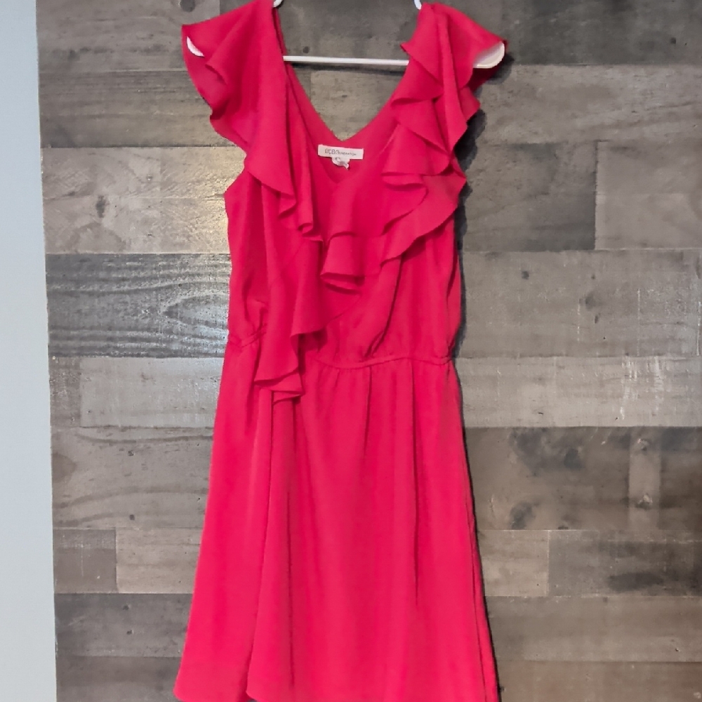 BCBGeneration Vibrant Pink Asymmetrical Dress